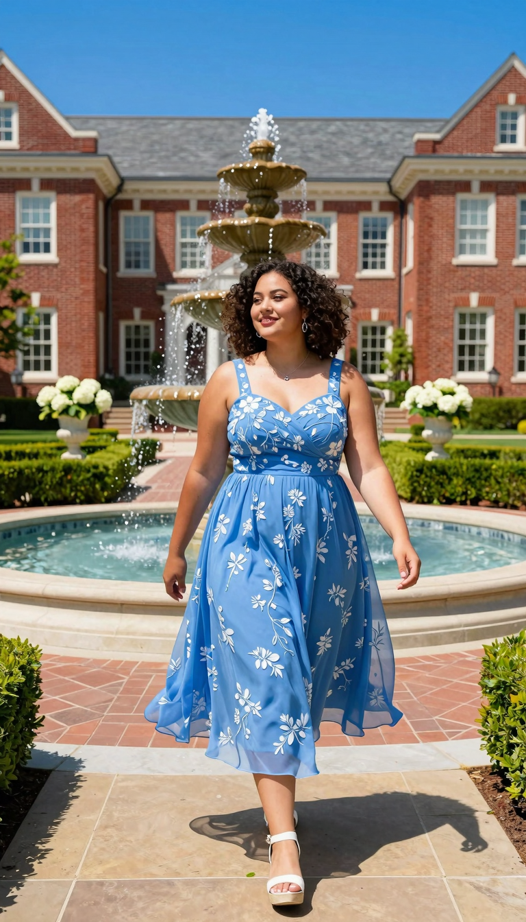 Fountain Courtyard Graceful Turn