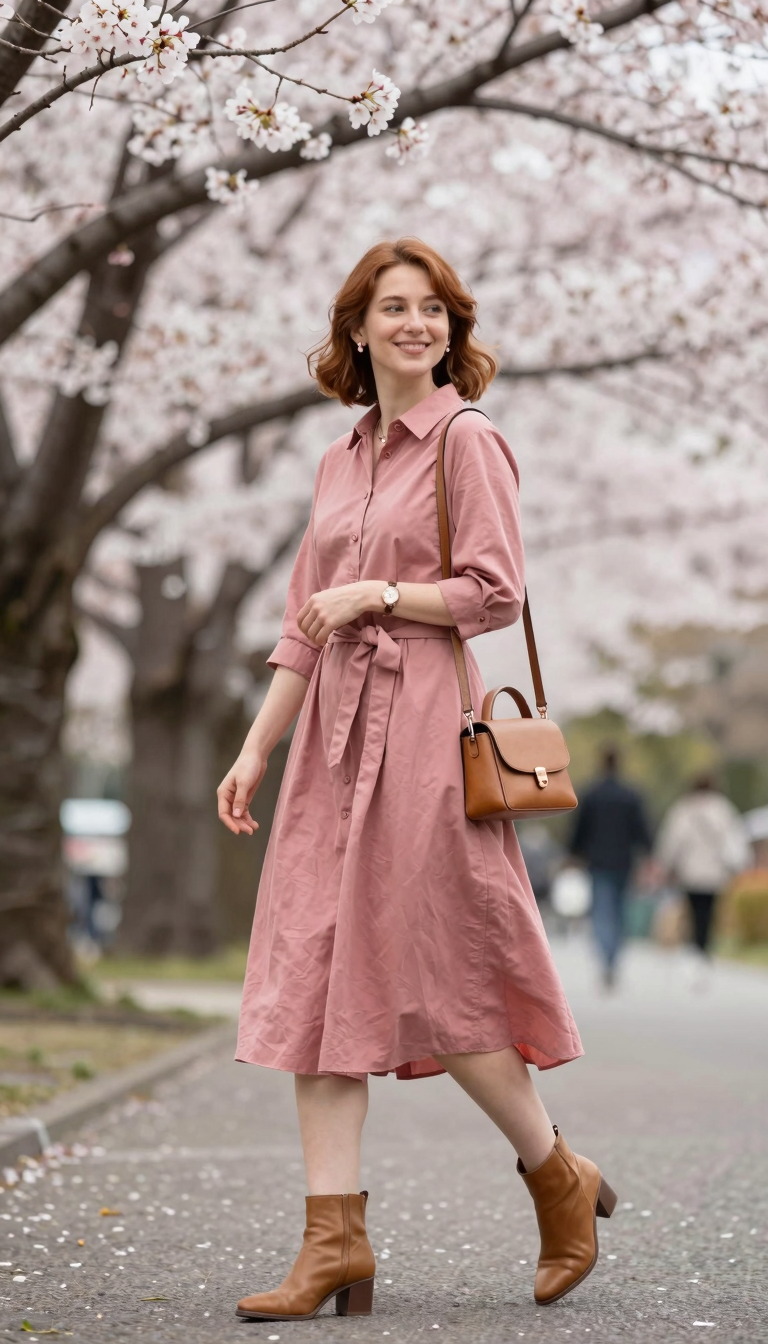 Ueno Park Dusty Rose Stroll