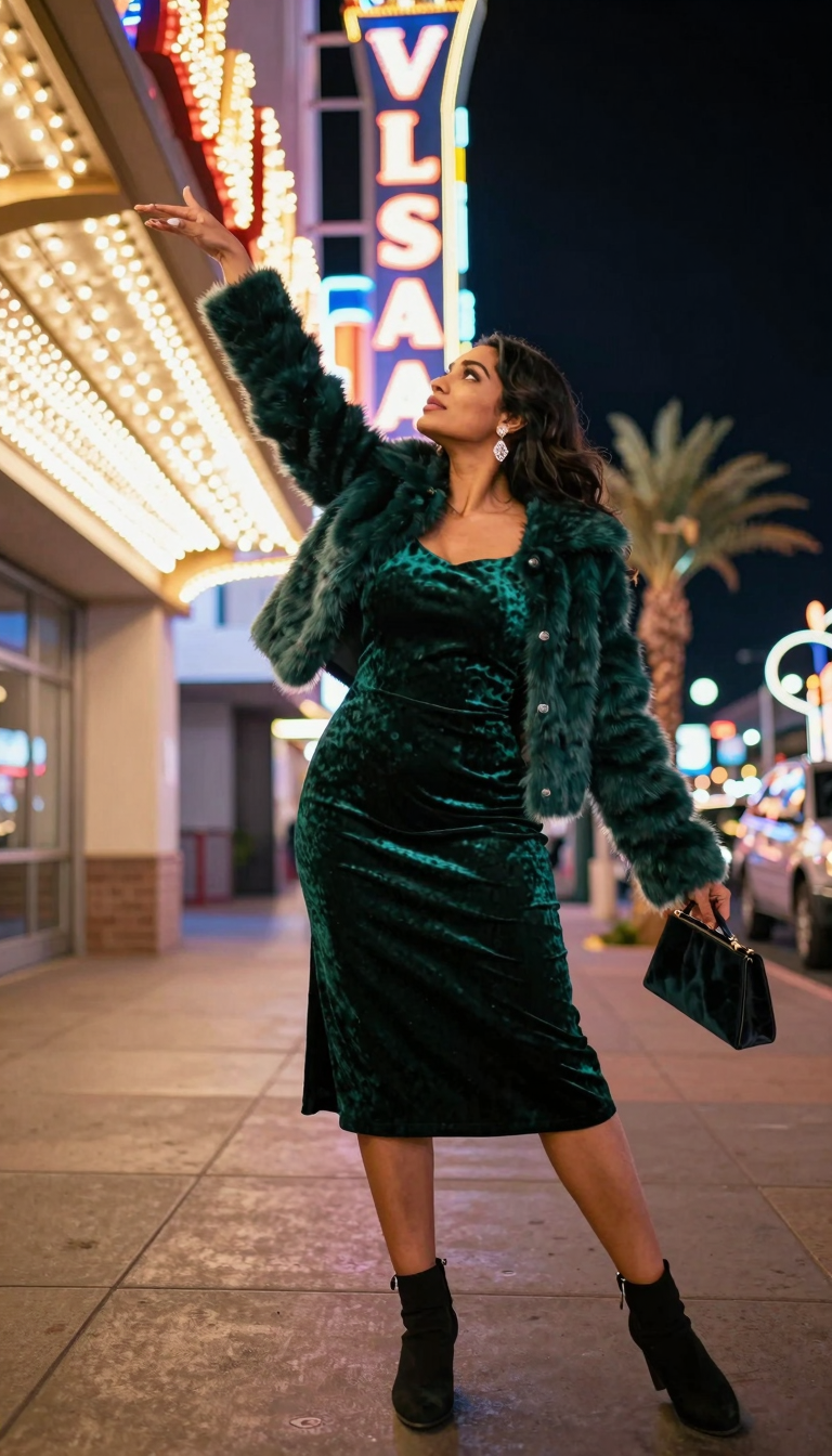 Las Vegas Strip Midnight Glamour