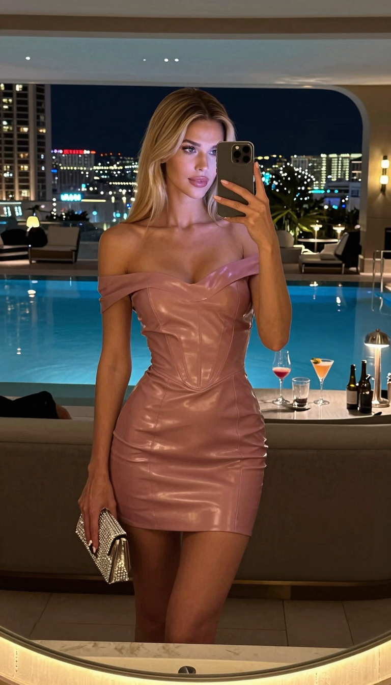 Vegas Pool Bar Selfie Moment